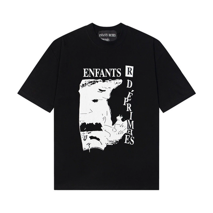 Nelso Oversized Graphic T‑Shirt, High Street Hip‑Hop Graffiti Sketch Print Loose Short Sleeve Casual Unisex Streetwear Tee