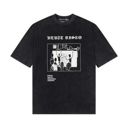 Nelso Oversized Graphic T‑Shirt, High Street Hip‑Hop Graffiti Sketch Print Loose Short Sleeve Casual Unisex Streetwear Tee